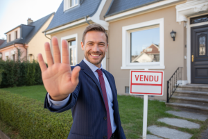 Agent immobilier réussissant une vente après avoir changé de réseau